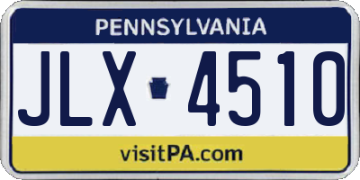PA license plate JLX4510