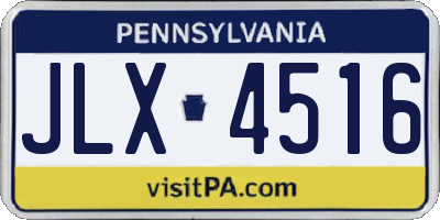 PA license plate JLX4516