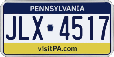 PA license plate JLX4517