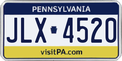 PA license plate JLX4520