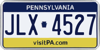 PA license plate JLX4527