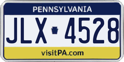 PA license plate JLX4528