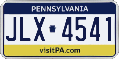 PA license plate JLX4541