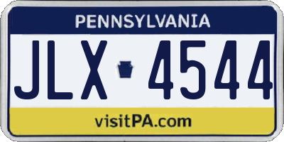 PA license plate JLX4544