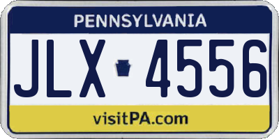 PA license plate JLX4556