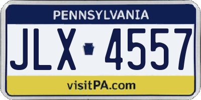PA license plate JLX4557