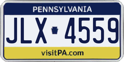 PA license plate JLX4559