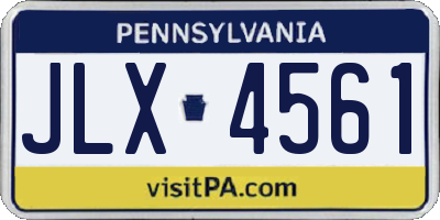 PA license plate JLX4561