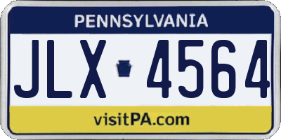 PA license plate JLX4564