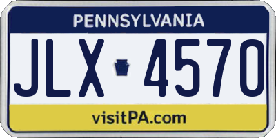 PA license plate JLX4570
