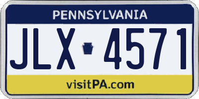 PA license plate JLX4571