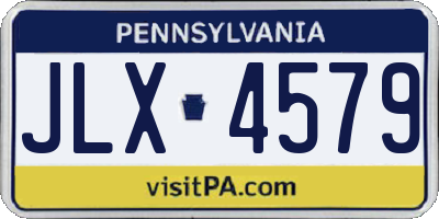 PA license plate JLX4579