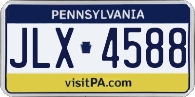 PA license plate JLX4588