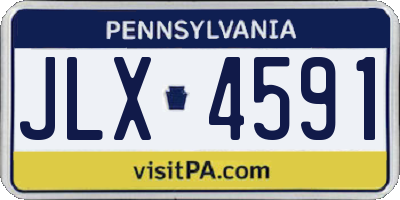 PA license plate JLX4591