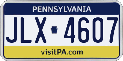 PA license plate JLX4607