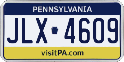 PA license plate JLX4609