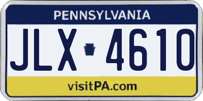 PA license plate JLX4610