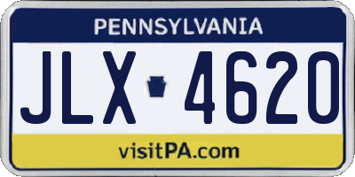 PA license plate JLX4620
