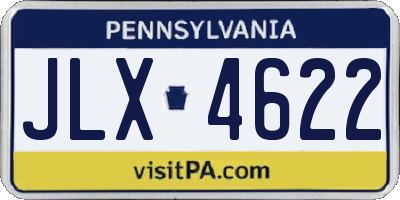 PA license plate JLX4622