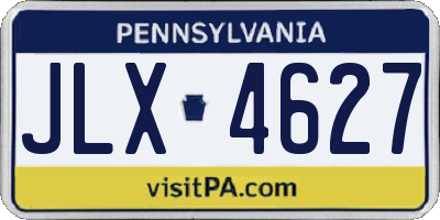 PA license plate JLX4627
