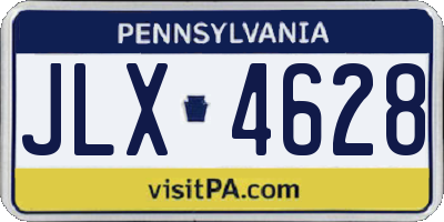 PA license plate JLX4628