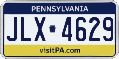 PA license plate JLX4629