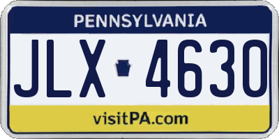 PA license plate JLX4630