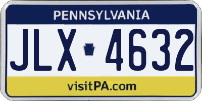 PA license plate JLX4632
