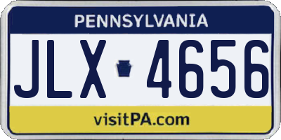 PA license plate JLX4656