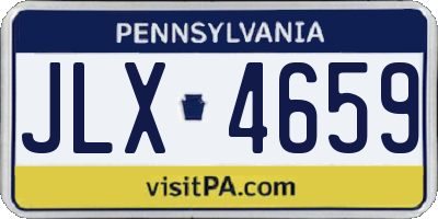 PA license plate JLX4659