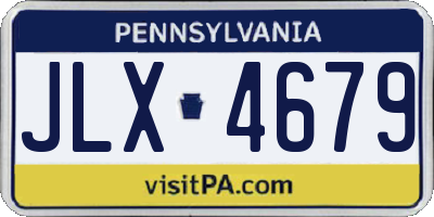 PA license plate JLX4679