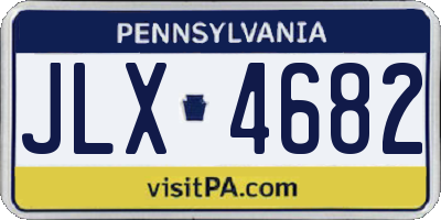 PA license plate JLX4682