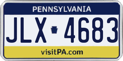PA license plate JLX4683