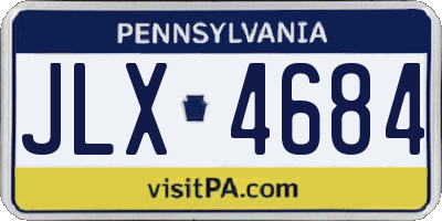 PA license plate JLX4684