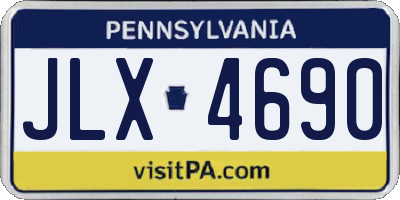 PA license plate JLX4690