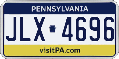 PA license plate JLX4696