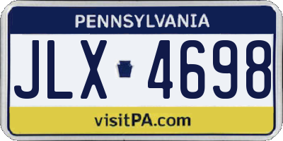 PA license plate JLX4698