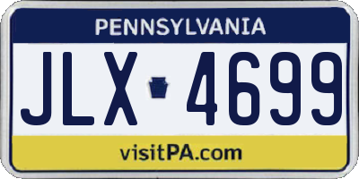 PA license plate JLX4699