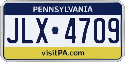 PA license plate JLX4709