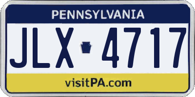 PA license plate JLX4717
