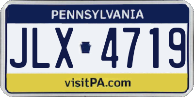 PA license plate JLX4719