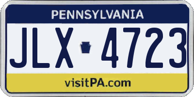 PA license plate JLX4723