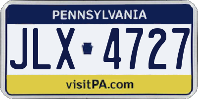 PA license plate JLX4727
