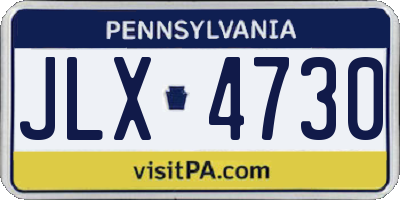 PA license plate JLX4730