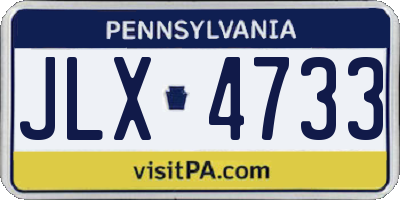 PA license plate JLX4733