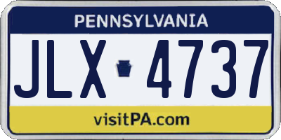 PA license plate JLX4737