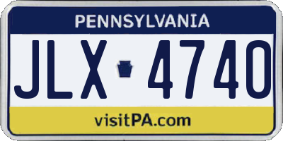 PA license plate JLX4740