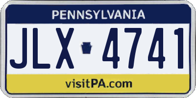 PA license plate JLX4741