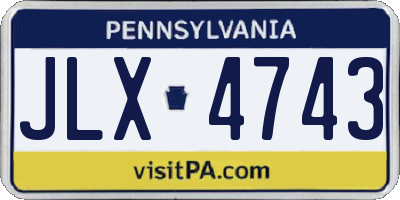 PA license plate JLX4743