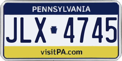 PA license plate JLX4745
